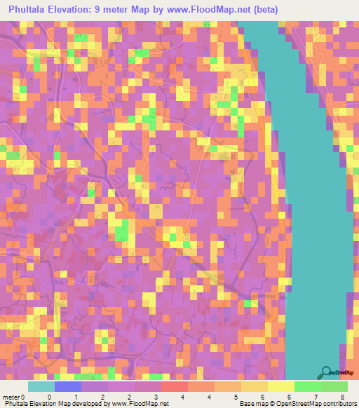 Phultala,Bangladesh Elevation Map