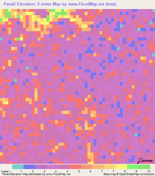 Panail,Bangladesh Elevation Map