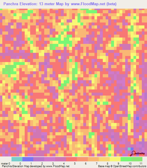 Panchra,Bangladesh Elevation Map