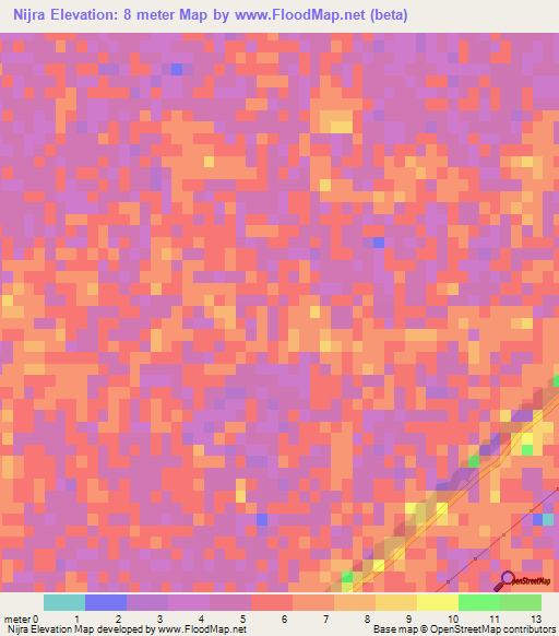 Nijra,Bangladesh Elevation Map