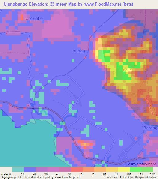 Ujungbungo,Indonesia Elevation Map