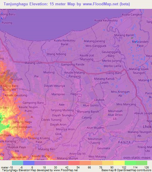 Tanjunghagu,Indonesia Elevation Map