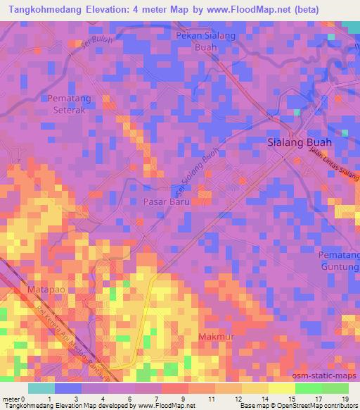 Tangkohmedang,Indonesia Elevation Map