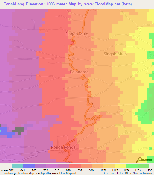 Tanahilang,Indonesia Elevation Map