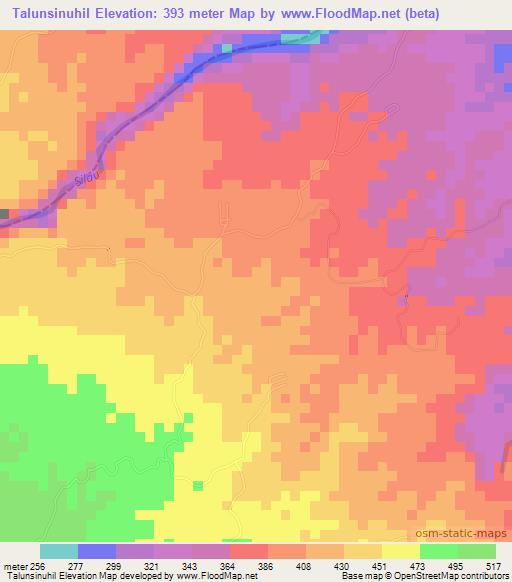 Talunsinuhil,Indonesia Elevation Map