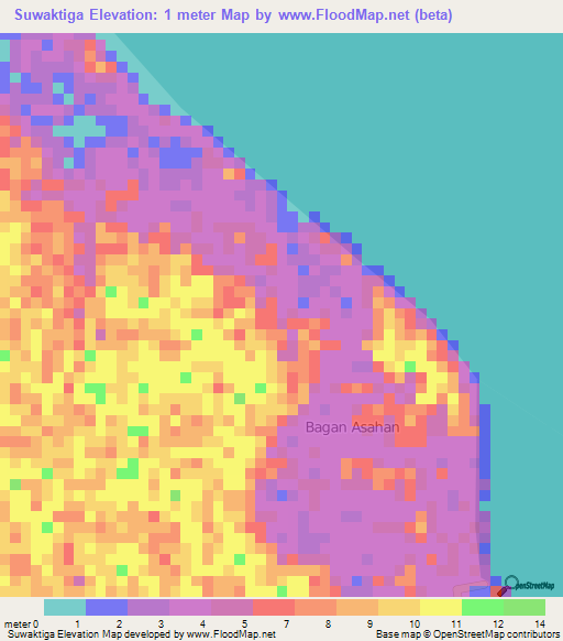 Suwaktiga,Indonesia Elevation Map