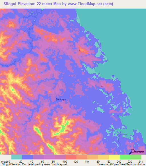 Silogui,Indonesia Elevation Map