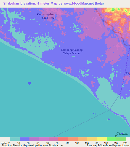 Silabuhan,Indonesia Elevation Map