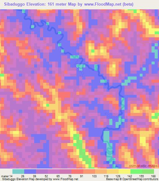 Sibaduggo,Indonesia Elevation Map