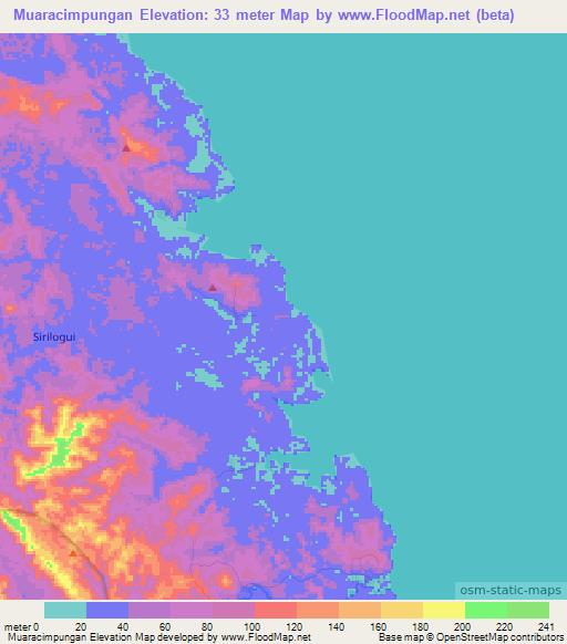 Muaracimpungan,Indonesia Elevation Map