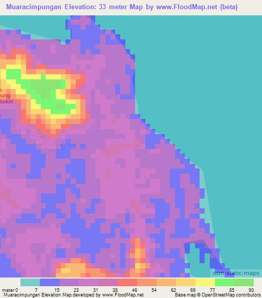 Muaracimpungan,Indonesia Elevation Map