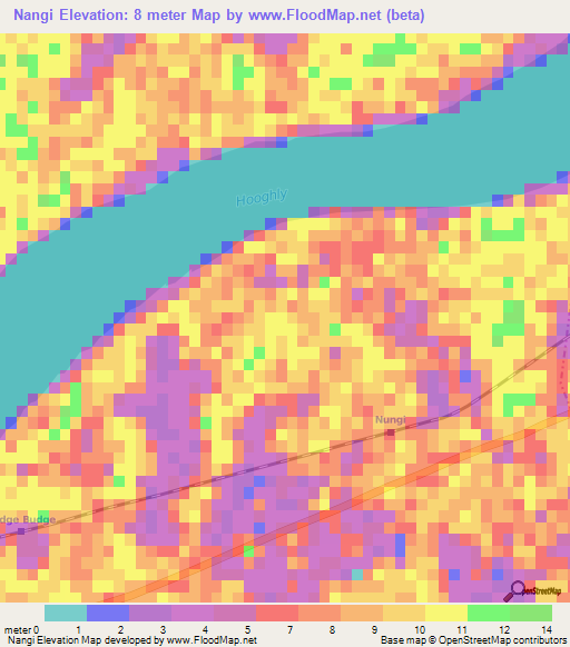 Nangi,India Elevation Map