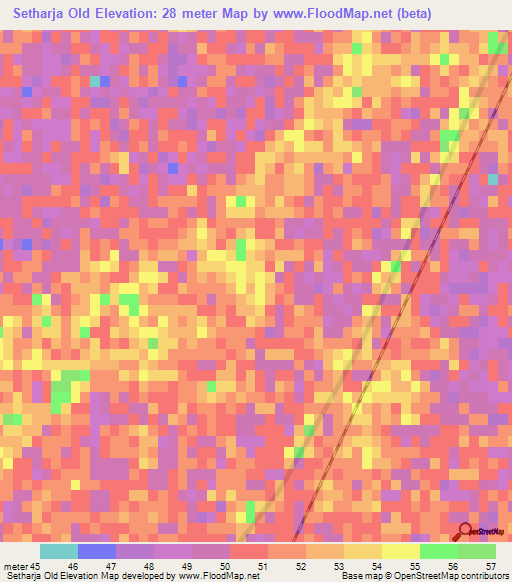 Setharja Old,Pakistan Elevation Map