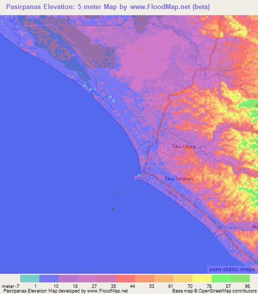 Pasirpanas,Indonesia Elevation Map