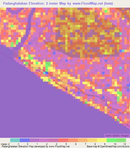 Padanghalaban,Indonesia Elevation Map