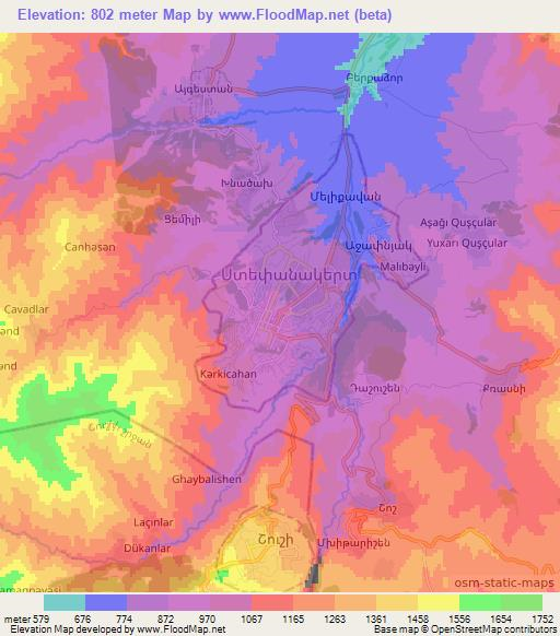 ,Azerbaijan Elevation Map