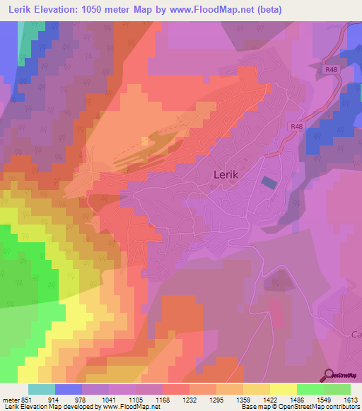 Lerik,Azerbaijan Elevation Map