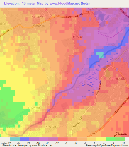 ,Azerbaijan Elevation Map