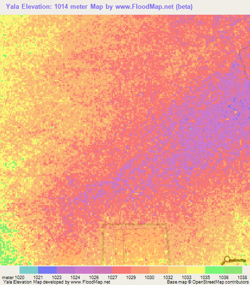 Yala,Tanzania Elevation Map