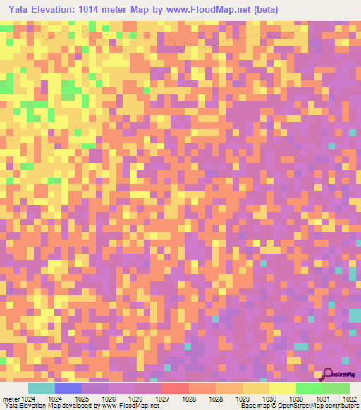 Yala,Tanzania Elevation Map