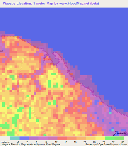 Wapape,Tanzania Elevation Map