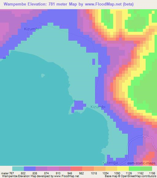 Wampembe,Tanzania Elevation Map