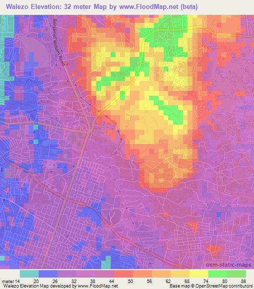 Walezo,Tanzania Elevation Map