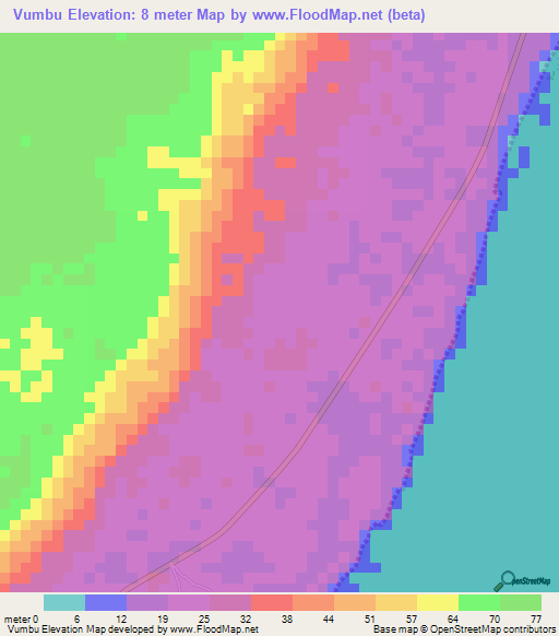 Vumbu,Tanzania Elevation Map