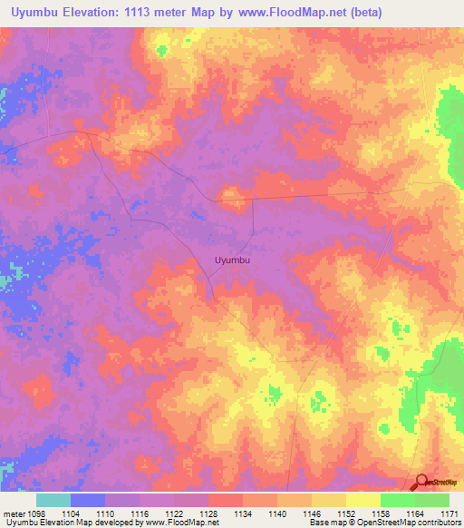 Uyumbu,Tanzania Elevation Map