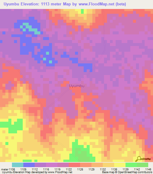 Uyumbu,Tanzania Elevation Map