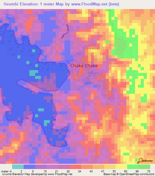 Uvumbi,Tanzania Elevation Map