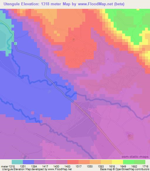 Utengule,Tanzania Elevation Map