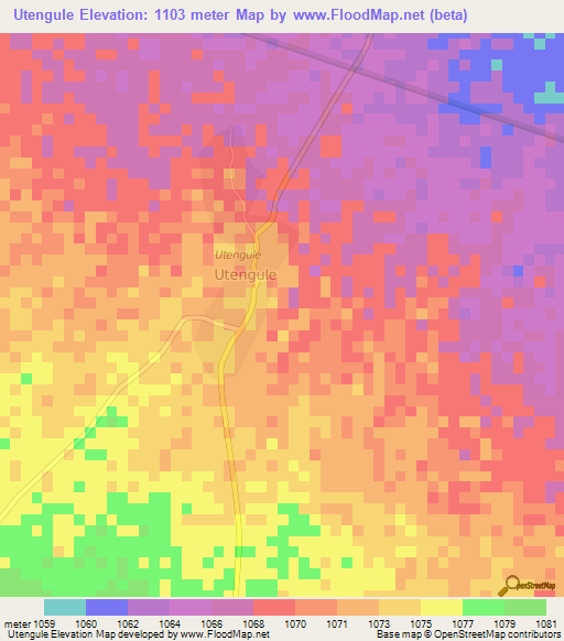 Utengule,Tanzania Elevation Map