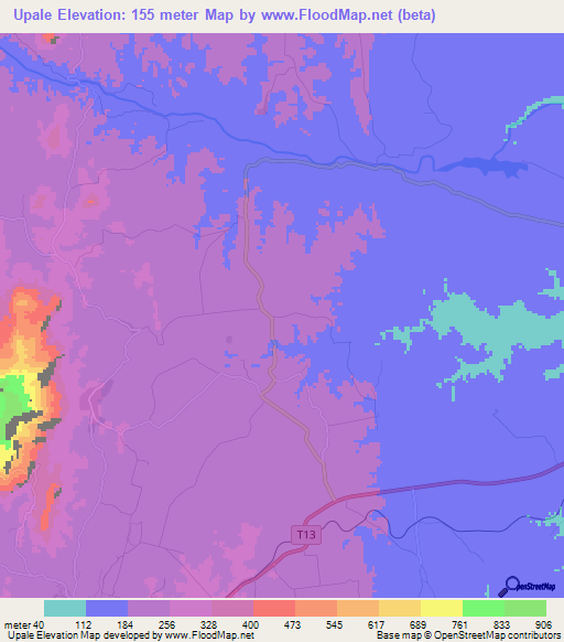 Upale,Tanzania Elevation Map