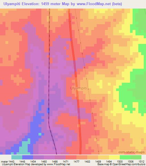 Ulyampiti,Tanzania Elevation Map