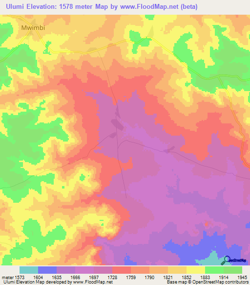 Ulumi,Tanzania Elevation Map