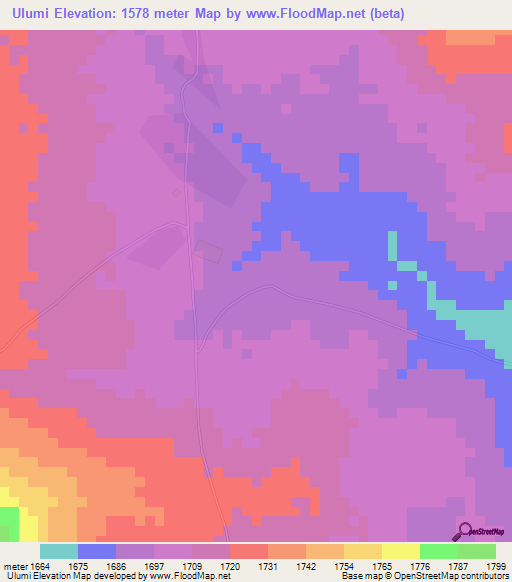 Ulumi,Tanzania Elevation Map