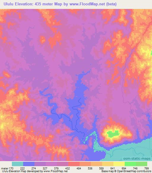 Ululu,Tanzania Elevation Map