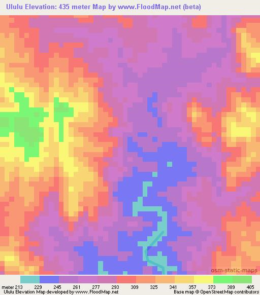 Ululu,Tanzania Elevation Map