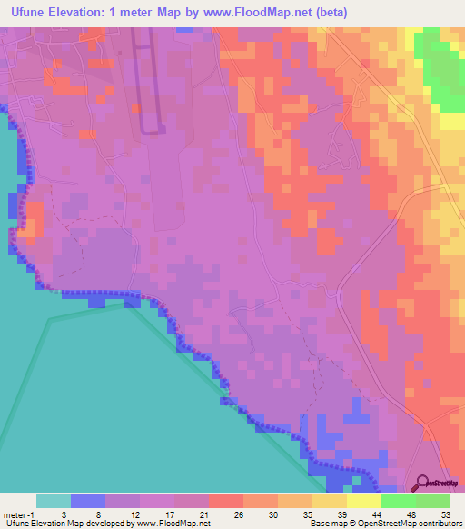 Ufune,Tanzania Elevation Map