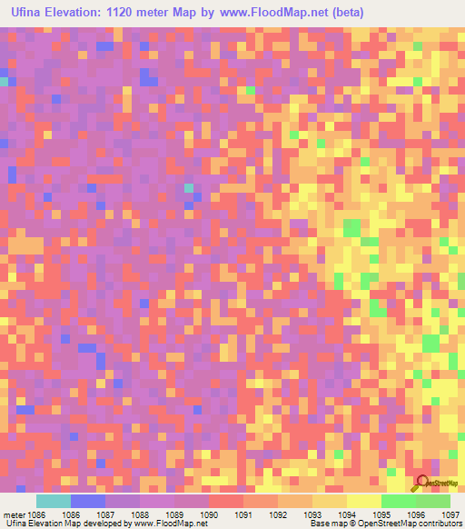 Ufina,Tanzania Elevation Map