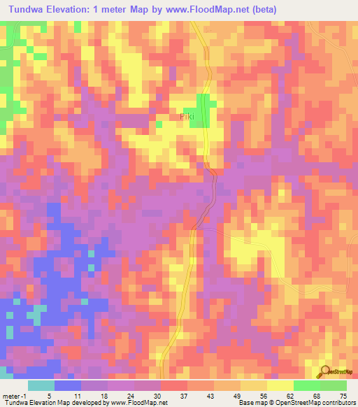 Tundwa,Tanzania Elevation Map