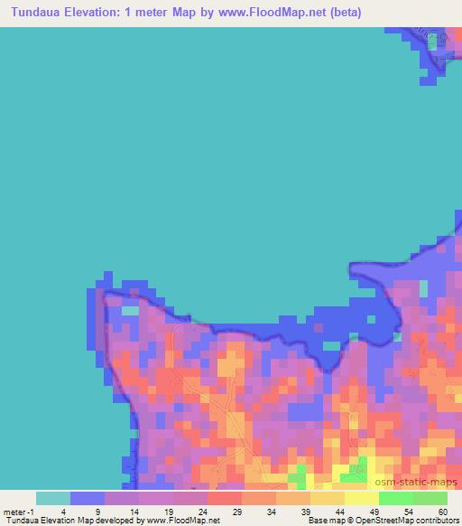 Tundaua,Tanzania Elevation Map