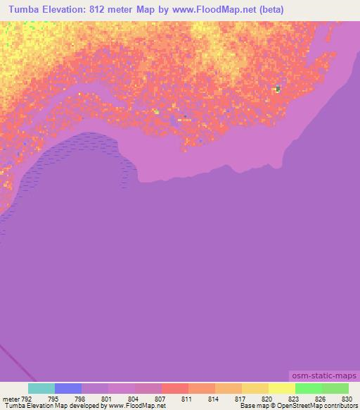 Tumba,Tanzania Elevation Map