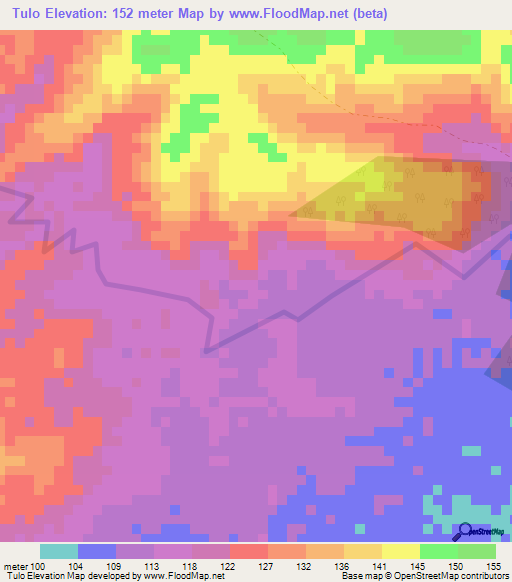 Tulo,Tanzania Elevation Map