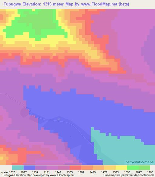 Tubugwe,Tanzania Elevation Map