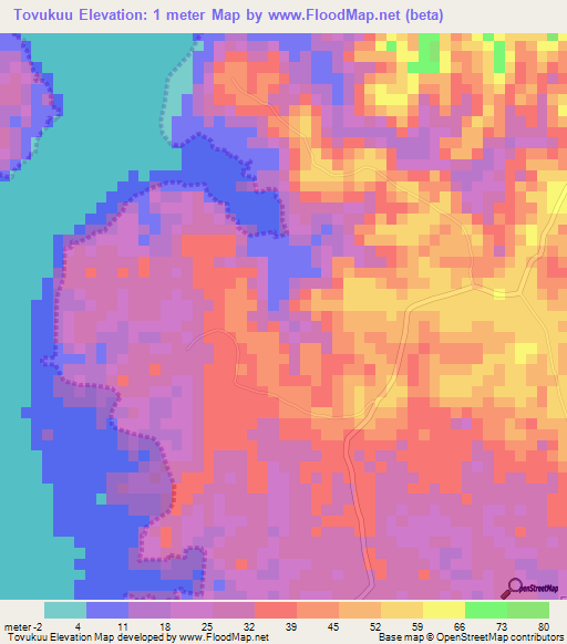 Tovukuu,Tanzania Elevation Map