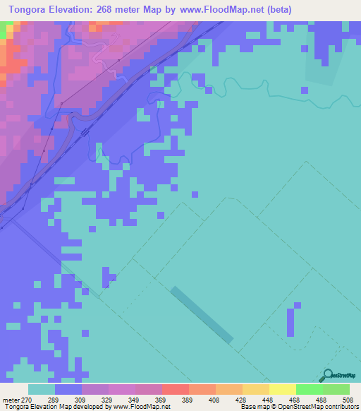 Tongora,Tanzania Elevation Map