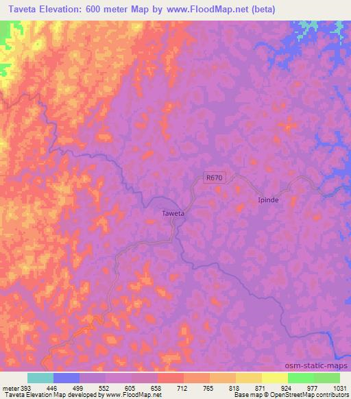 Taveta,Tanzania Elevation Map