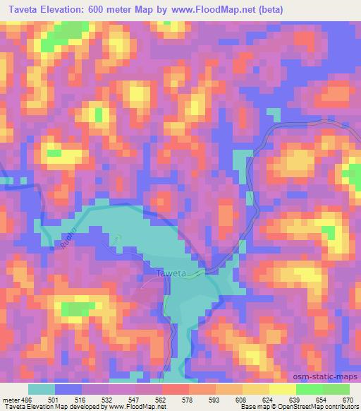 Taveta,Tanzania Elevation Map